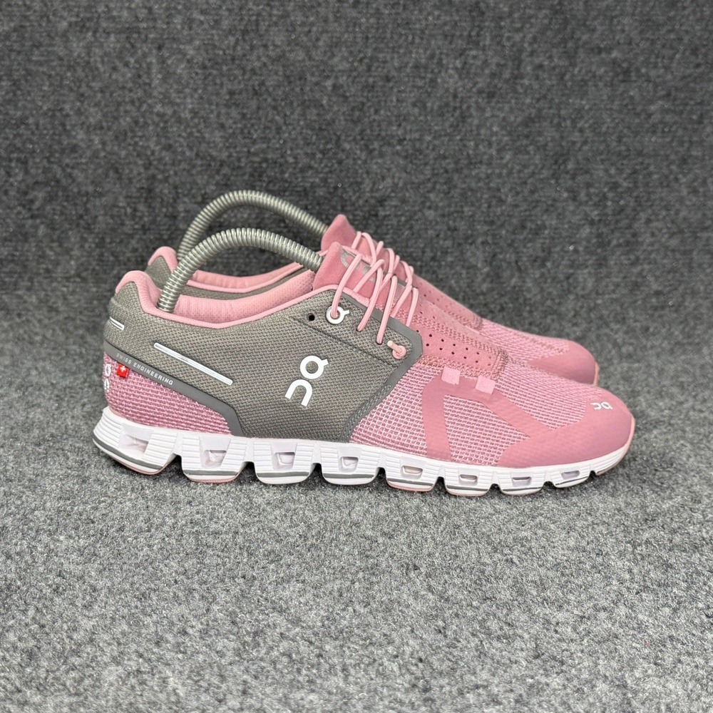 On Running Cloud 5 Shoes Women's 8.5 Pink Grey Athletic Run Training Sneakers
